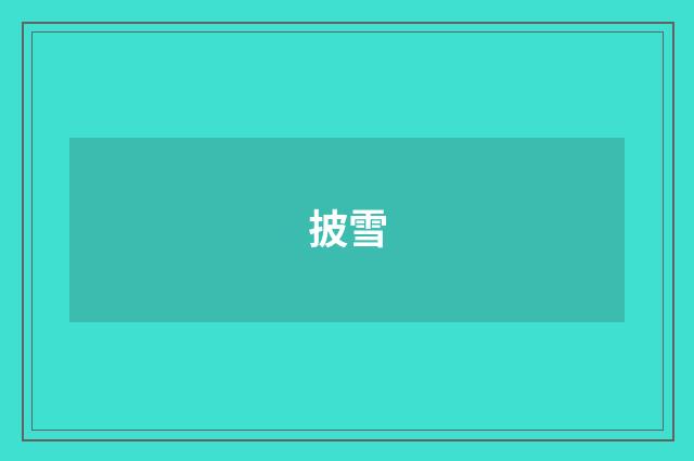 披雪