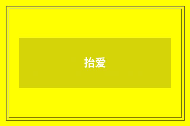 抬爱