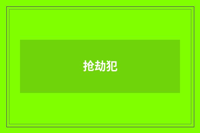 抢劫犯