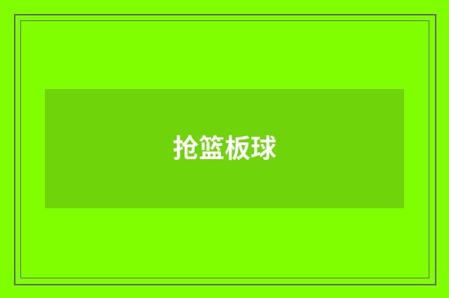抢篮板球