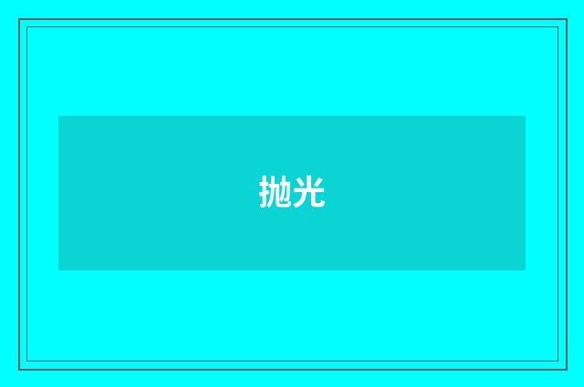 抛光