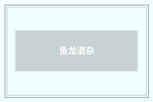 鱼龙混杂