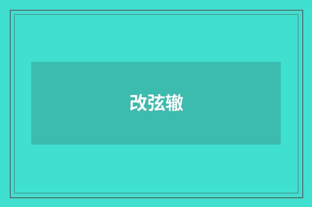 改弦辙