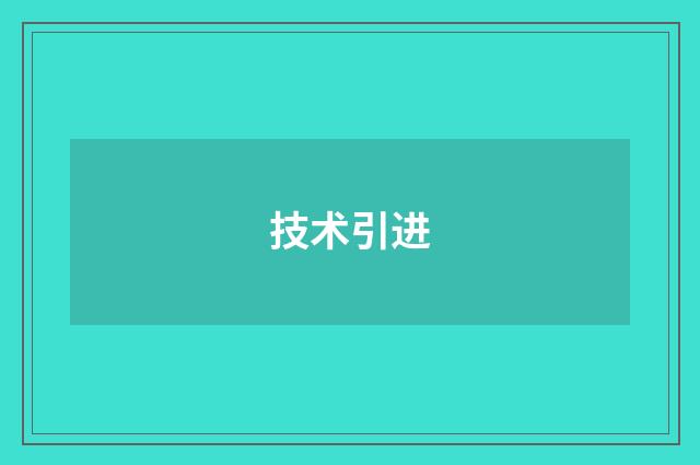 技术引进