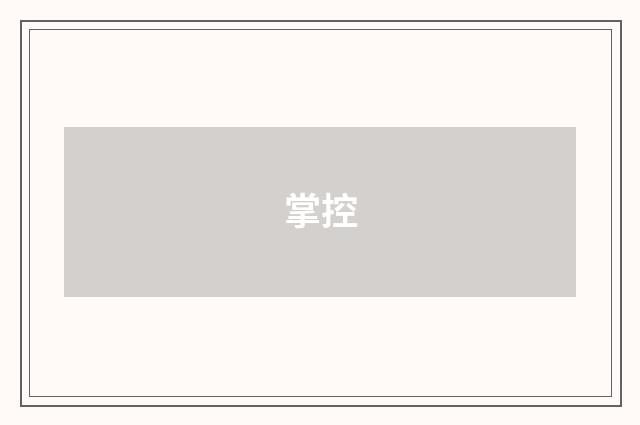 掌控
