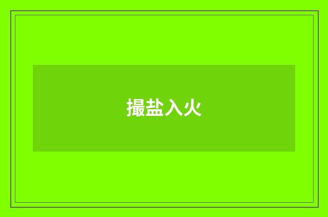 撮盐入火