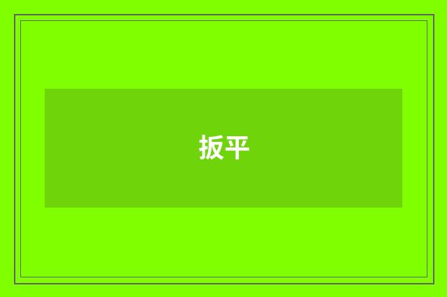 扳平