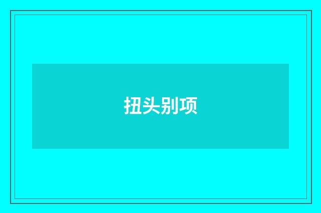 扭头别项