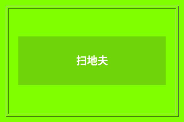扫地夫