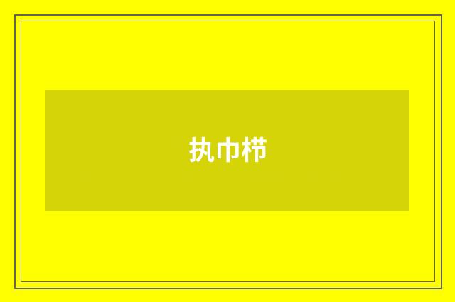 执巾栉