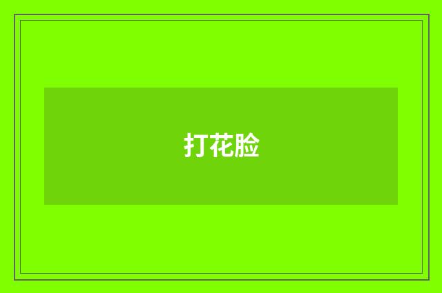 打花脸