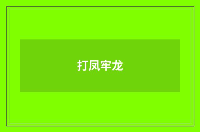 打凤牢龙