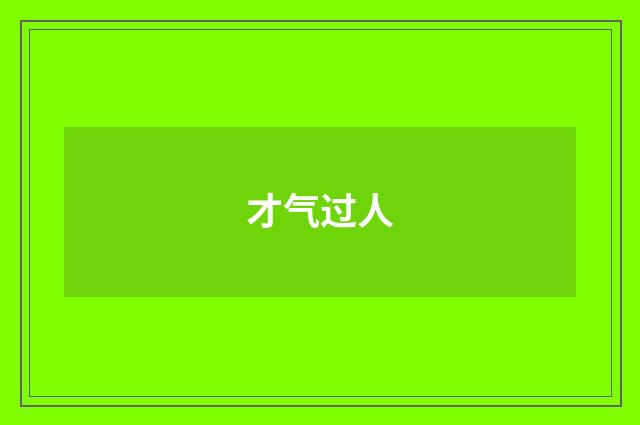 才气过人