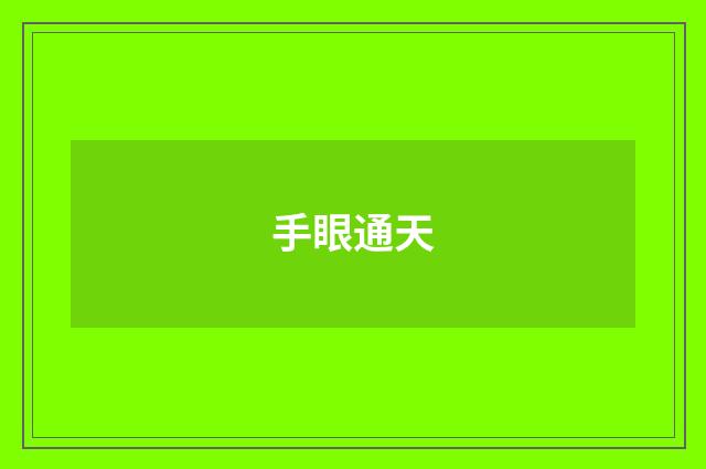 手眼通天