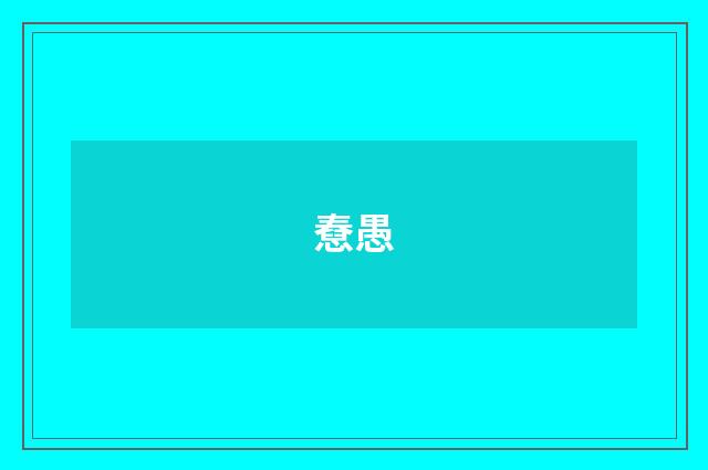 憃愚