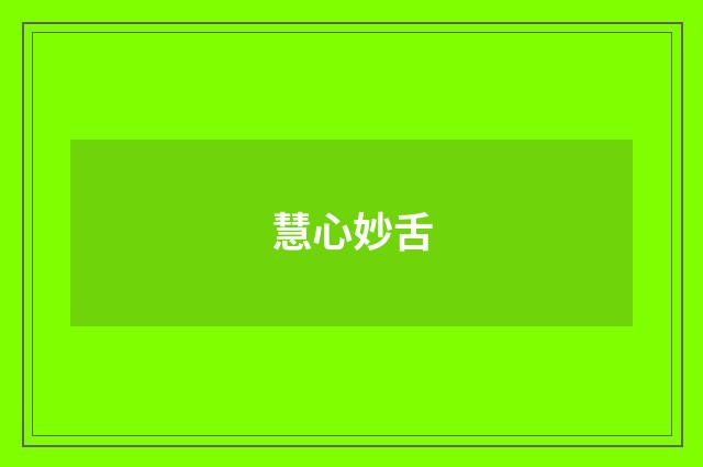 慧心妙舌
