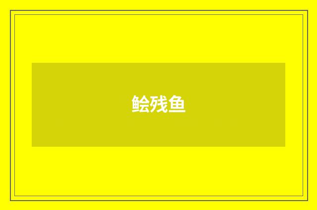鲙残鱼