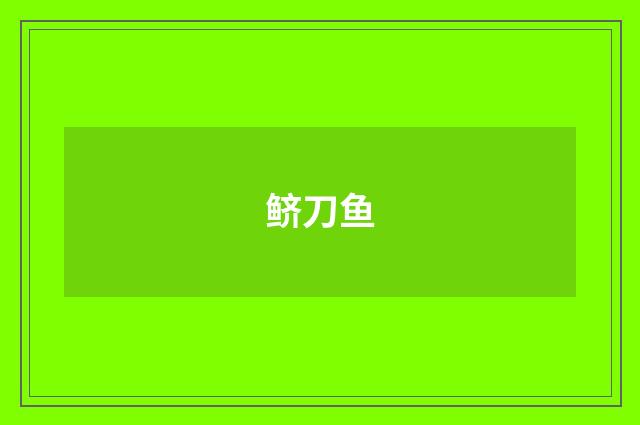 鲚刀鱼