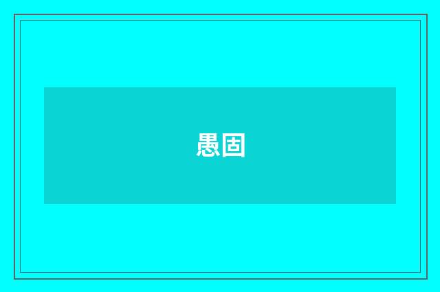 愚固