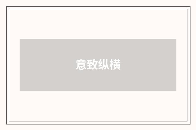 意致纵横