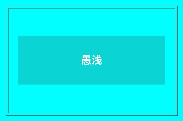 愚浅