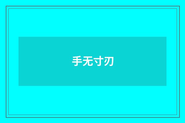 手无寸刃