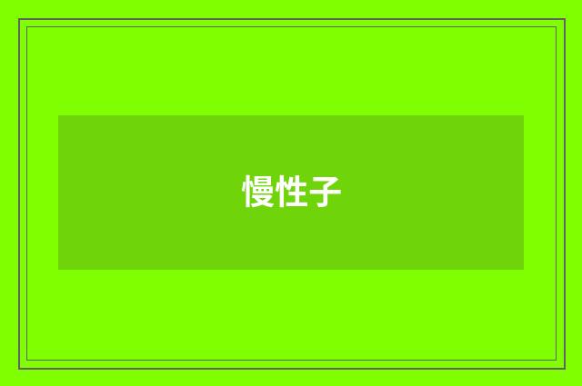 慢性子