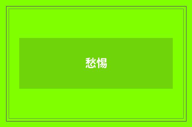 愁惕