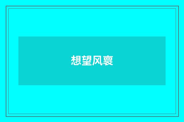 想望风褱