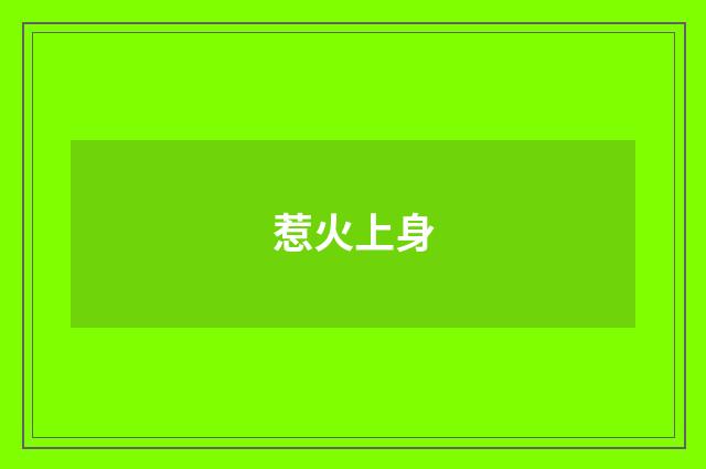 惹火上身