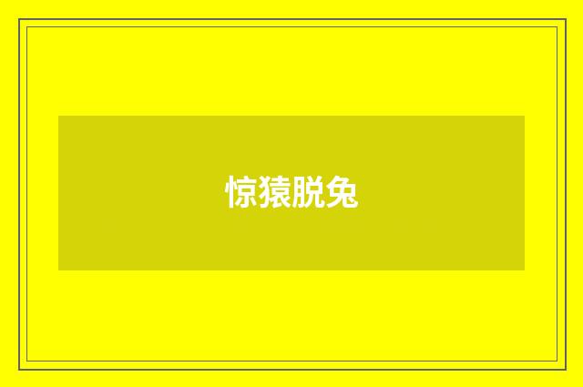 惊猿脱兔