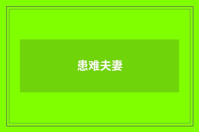 患难夫妻