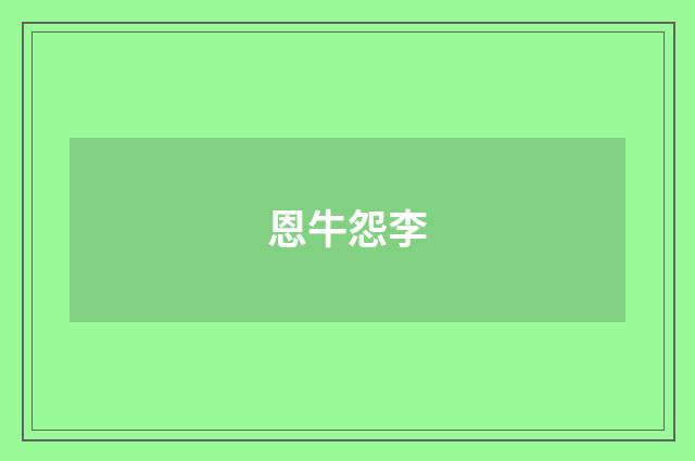 恩牛怨李