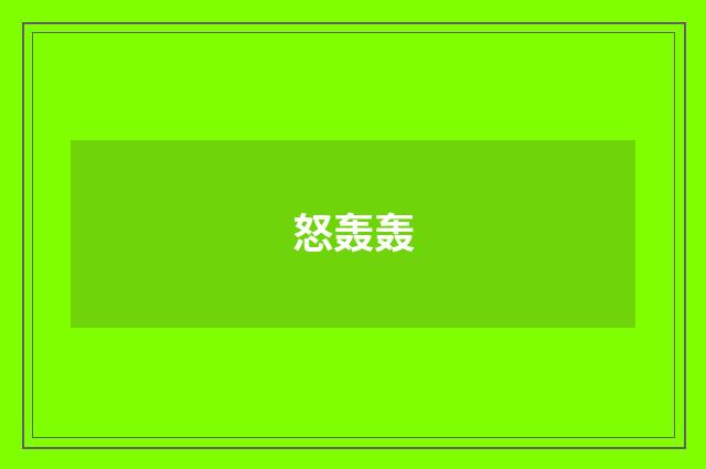 怒轰轰
