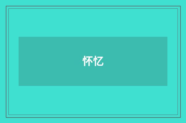 怀忆