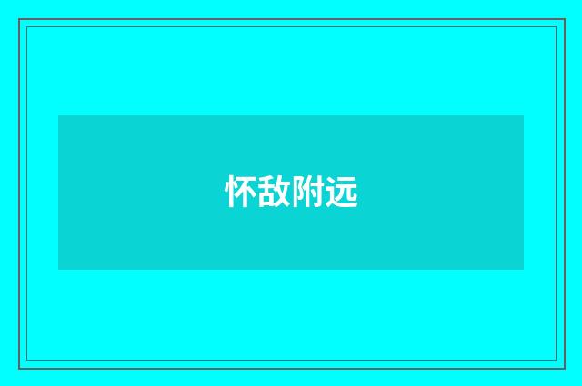 怀敌附远
