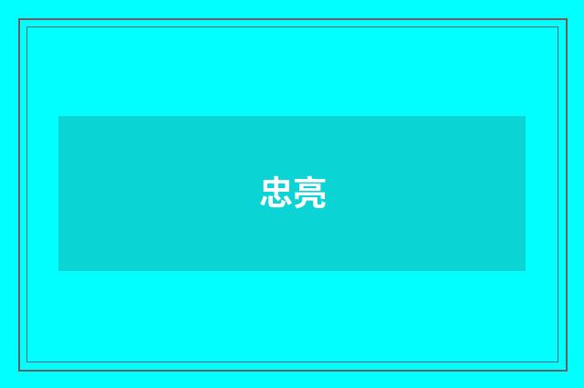 忠亮
