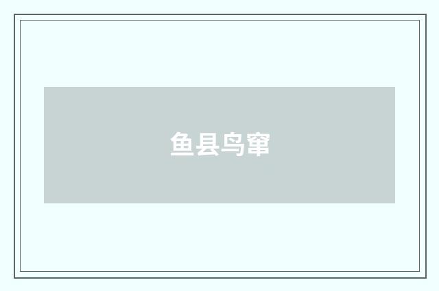 鱼县鸟窜