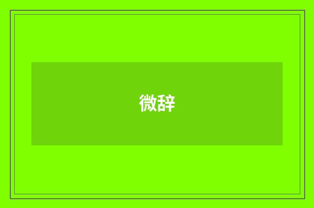 微辞
