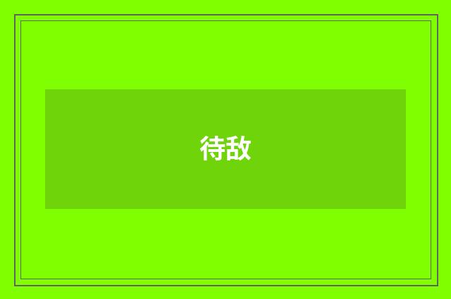 待敌