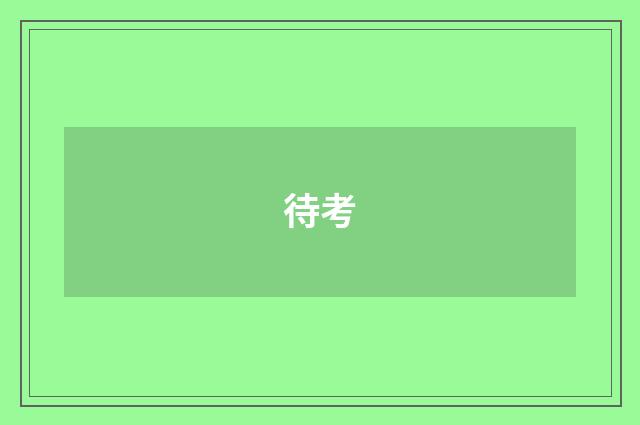 待考