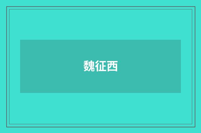 魏征西