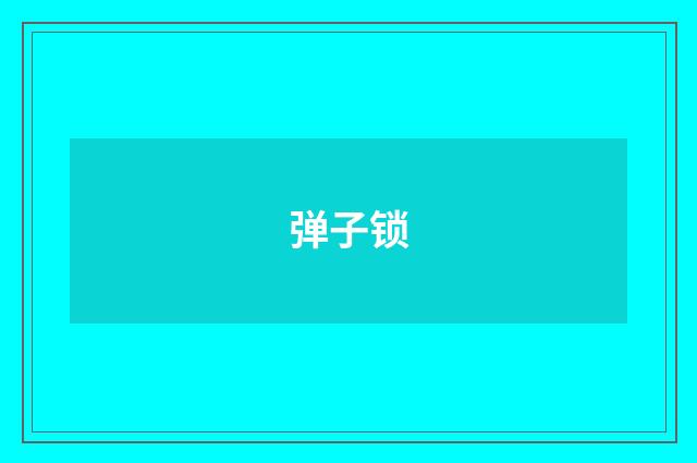弹子锁