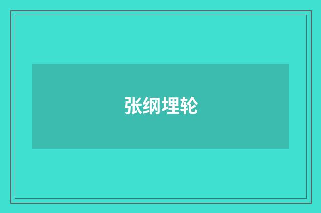 张纲埋轮
