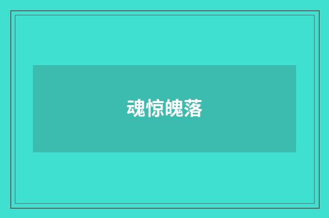 魂惊魄落
