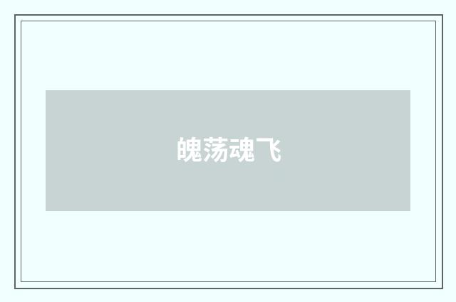 魄荡魂飞