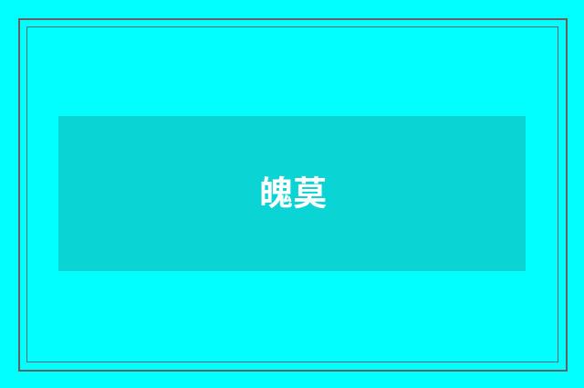 魄莫