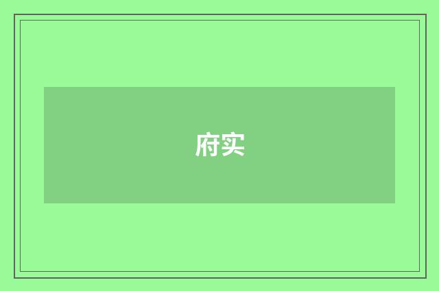 府实
