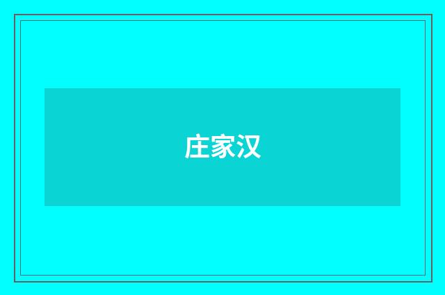 庄家汉