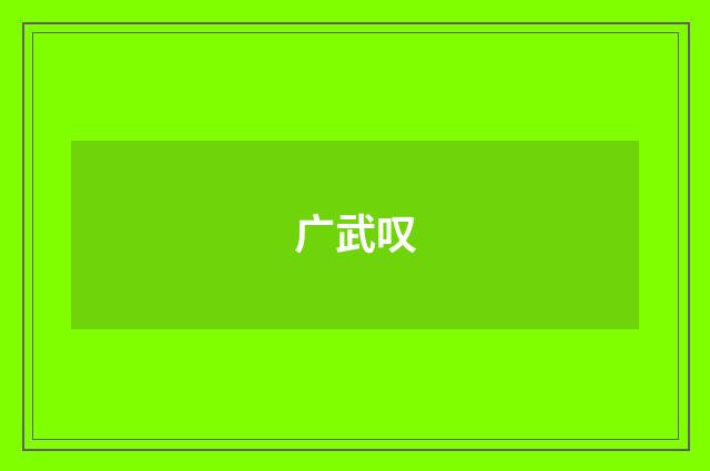 广武叹